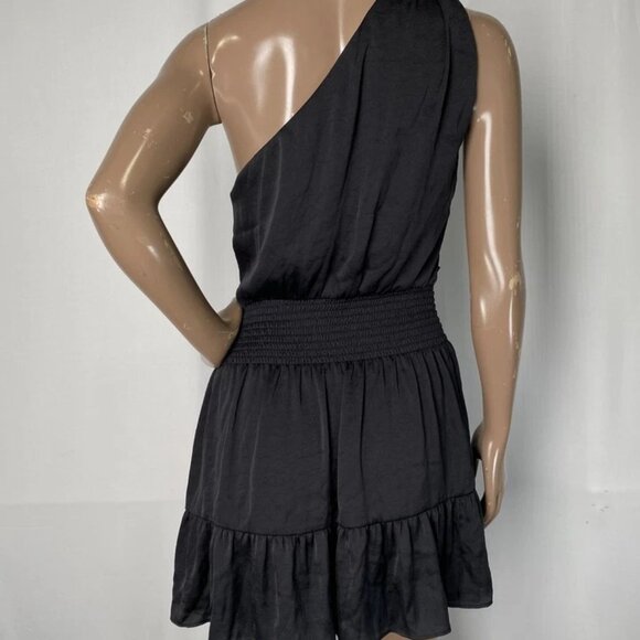 Ramy Brook Women's Harrison Asymmetric Mini Dress Black Size S | One Shoulder - Picture 5 of 8